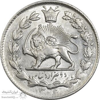 سکه 2000 دینار 1306 خطی - MS63 - رضا شاه سکه 2000 دینار 1306 خطی - MS63 - رضا شاه