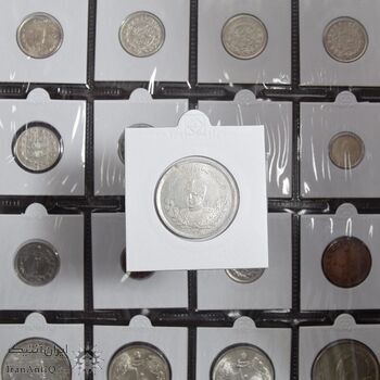 سکه 2000 دینار 1337 تصویری - UNC - cleaned - احمد شاه