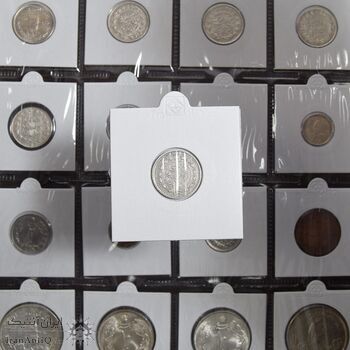 سکه 500 دینار 1307 سفر فرنگ - VF30 - ناصرالدین شاه سکه 500 دینار 1307 سفر فرنگ - VF30 - ناصرالدین شاه