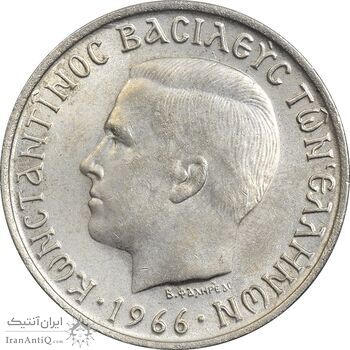 سکه 1 دراخما 1966 کنستانتین دوم - AU55 - یونان سکه 1 دراخما 1966 کنستانتین دوم - AU55 - یونان