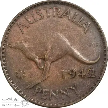 سکه 1 پنی 1942 جرج ششم - EF45 - استرالیا