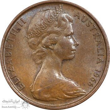 سکه 2 سنت 1966 الیزابت دوم - AU50 - استرالیا سکه 2 سنت 1966 الیزابت دوم - AU50 - استرالیا