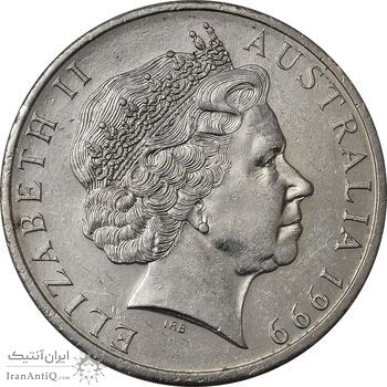 سکه 20 سنت 1999 الیزابت دوم - AU50 - استرالیا