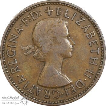 سکه 1/2 پنی 1957 الیزابت دوم - EF40 - انگلستان