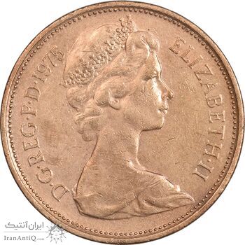 سکه 2 پنس 1975 الیزابت دوم - EF45 - انگلستان