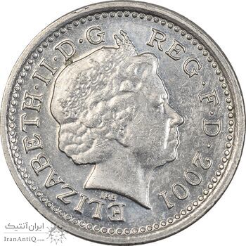 سکه 5 پنس 2001 الیزابت دوم - MS61 - انگلستان