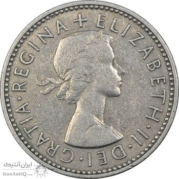سکه 1 شیلینگ 1957 (سپر انگلیس) الیزابت دوم - EF40 - انگلستان