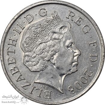 سکه 10 پنس 2008 الیزابت دوم - MS61 - انگلستان