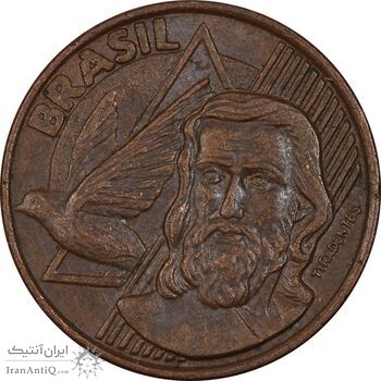 سکه 5 سنتاوو 2000 جمهوری فدراتیو - EF45 - برزیل