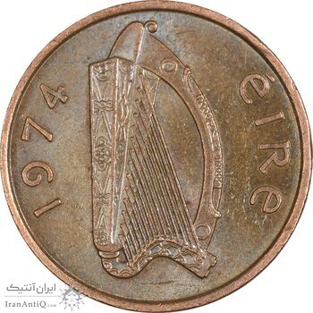 سکه 1 پنی 1974 جمهوری - MS61 - ایرلند