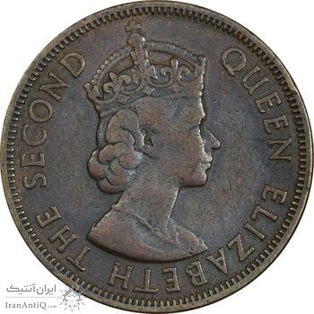 سکه 5 میل 1955 الیزابت دوم - EF40 - قبرس سکه 5 میل 1955 الیزابت دوم - EF40 - قبرس