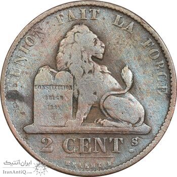 سکه 2 سانتیم 1878 لئوپولد دوم (نوشته فرانسوی) - VF35 - بلژیک