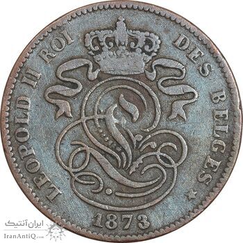 سکه 2 سانتیم 1878 لئوپولد دوم (نوشته فرانسوی) - VF35 - بلژیک