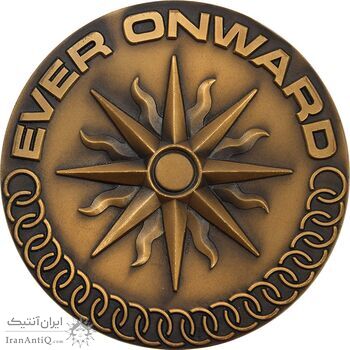 مدال یادبود بازی های آسیایی تهران 1353 (جعبه فابریک) - AU - محمد رضا شاه