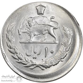 سکه 10 ریال 2537 (خارج از مرکز) - MS63 - محمد رضا شاه سکه 10 ریال 2537 (خارج از مرکز) - MS63 - محمد رضا شاه
