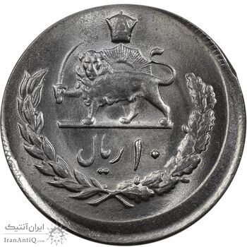 سکه 10 ریال 2537 (خارج از مرکز) - MS63 - محمد رضا شاه سکه 10 ریال 2537 (خارج از مرکز) - MS63 - محمد رضا شاه