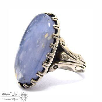 انگشتر نقره مردانه عقیق یاسی انگشتر نقره مردانه عقیق یاسی