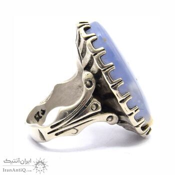 انگشتر نقره مردانه عقیق یاسی انگشتر نقره مردانه عقیق یاسی