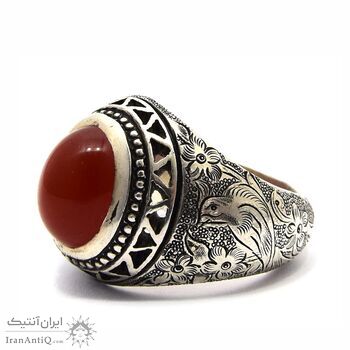 انگشتر نقره مردانه عقیق - قلم فرح نیا انگشتر نقره مردانه عقیق - قلم فرح نیا