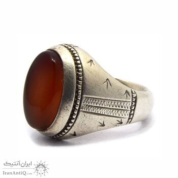 انگشتر نقره مردانه عقیق - سایز 9/5