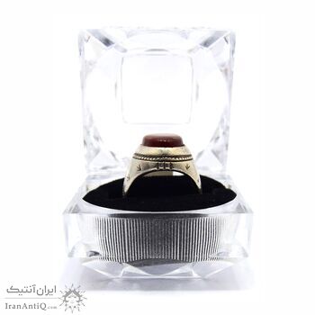 انگشتر نقره مردانه عقیق - سایز 9/5