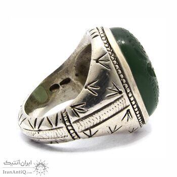 انگشتر نقره مردانه یشم خط (الحمدالله)
