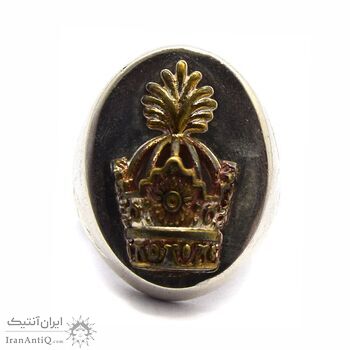 انگشتر نقره مردانه طرح تاج - سایز 11