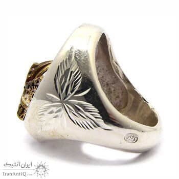 انگشتر نقره مردانه طرح تاج - سایز 11