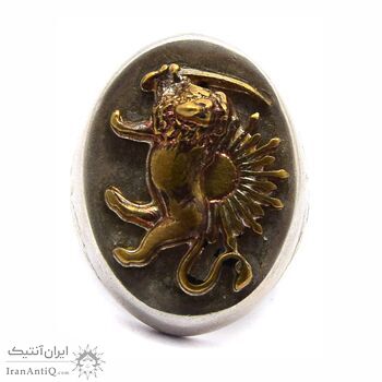 انگشتر نقره مردانه طرح شیر و خورشید - سایز 11/5 انگشتر نقره مردانه طرح شیر و خورشید - سایز 11/5