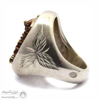 انگشتر نقره مردانه طرح شیر و خورشید - سایز 11/5 انگشتر نقره مردانه طرح شیر و خورشید - سایز 11/5