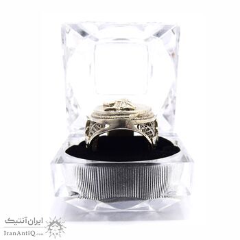 انگشتر نقره مردانه طرح سرباز هخامنشی (رکاب ملیله) - سایز 11