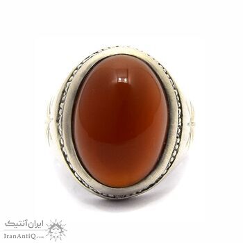 انگشتر نقره مردانه عقیق - سایز 11/5 انگشتر نقره مردانه عقیق - سایز 11/5