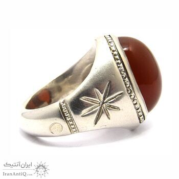 انگشتر نقره مردانه عقیق - سایز 11/5 انگشتر نقره مردانه عقیق - سایز 11/5