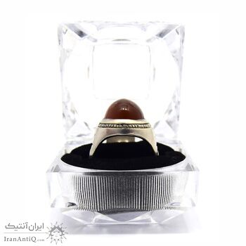 انگشتر نقره مردانه عقیق - سایز 11/5 انگشتر نقره مردانه عقیق - سایز 11/5