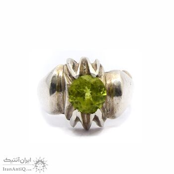 انگشتر نقره مردانه زبرجد (رکاب پدرام)