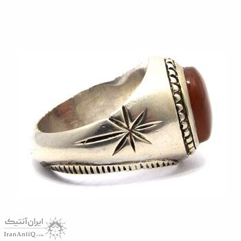 انگشتر نقره مردانه عقیق یمنی - سایز 11