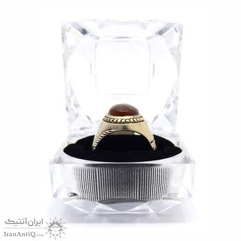 انگشتر نقره مردانه عقیق یمنی - سایز 11