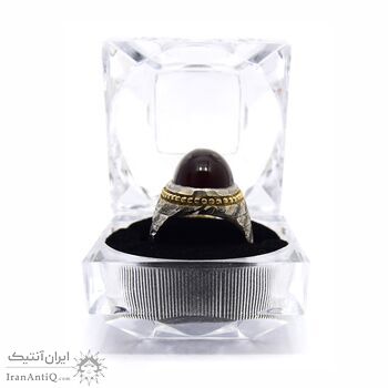 انگشتر نقره مردانه عقیق سرخ (رکاب سروش) - سایز 12/5