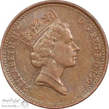 سکه 1 پنی 1993 الیزابت دوم - AU50 - انگلستان
