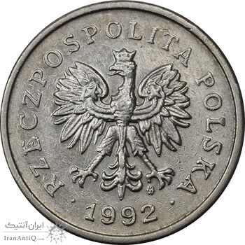 سکه 1 زلوتی 1992 جمهوری سوم - EF45 - لهستان