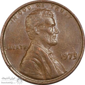 سکه 1 سنت 1973 لینکلن - EF45 - آمریکا