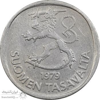 سکه 1 مارک 1979 جمهوری - AU50 - فنلاند