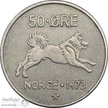 سکه 50 اوره 1973 اولاف پنجم - EF40 - نروژ