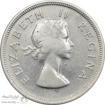 سکه 1/2-2 شیلینگ 1956 الیزابت دوم - VF35 - آفریقای جنوبی