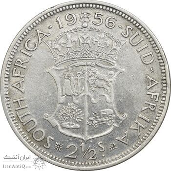 سکه 1/2-2 شیلینگ 1956 الیزابت دوم - VF35 - آفریقای جنوبی