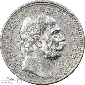 سکه 1 کرونا 1914 فرانتس یوزف یکم - EF45 - مجارستان