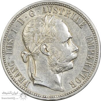 سکه 1 فلورین 1885 فرانتس یوزف یکم - EF45 - اتریش-مجارستان