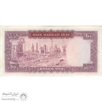 اسکناس 100 ریال (آموزگار - جهانشاهی) - تک - AU58 - محمد رضا شاه اسکناس 100 ریال (آموزگار - جهانشاهی) - تک - AU58 - محمد رضا شاه