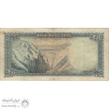 اسکناس 200 ریال سری سوم - تک - VF30 - محمد رضا شاه اسکناس 200 ریال سری سوم - تک - VF30 - محمد رضا شاه