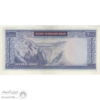 اسکناس 200 ریال (آموزگار - جهانشاهی) - تک - AU55 - محمد رضا شاه اسکناس 200 ریال (آموزگار - جهانشاهی) - تک - AU55 - محمد رضا شاه